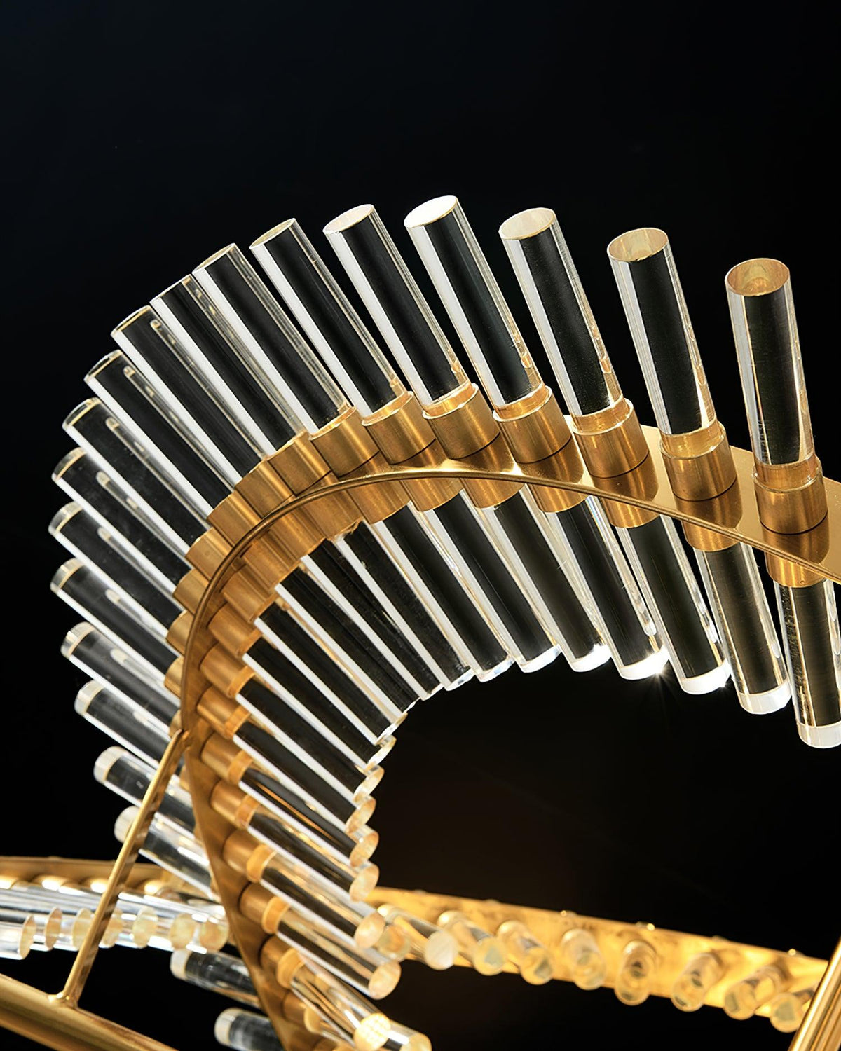 Waltz Art Chandelier – Sculptural Gold Pendant Light for Modern Interiors