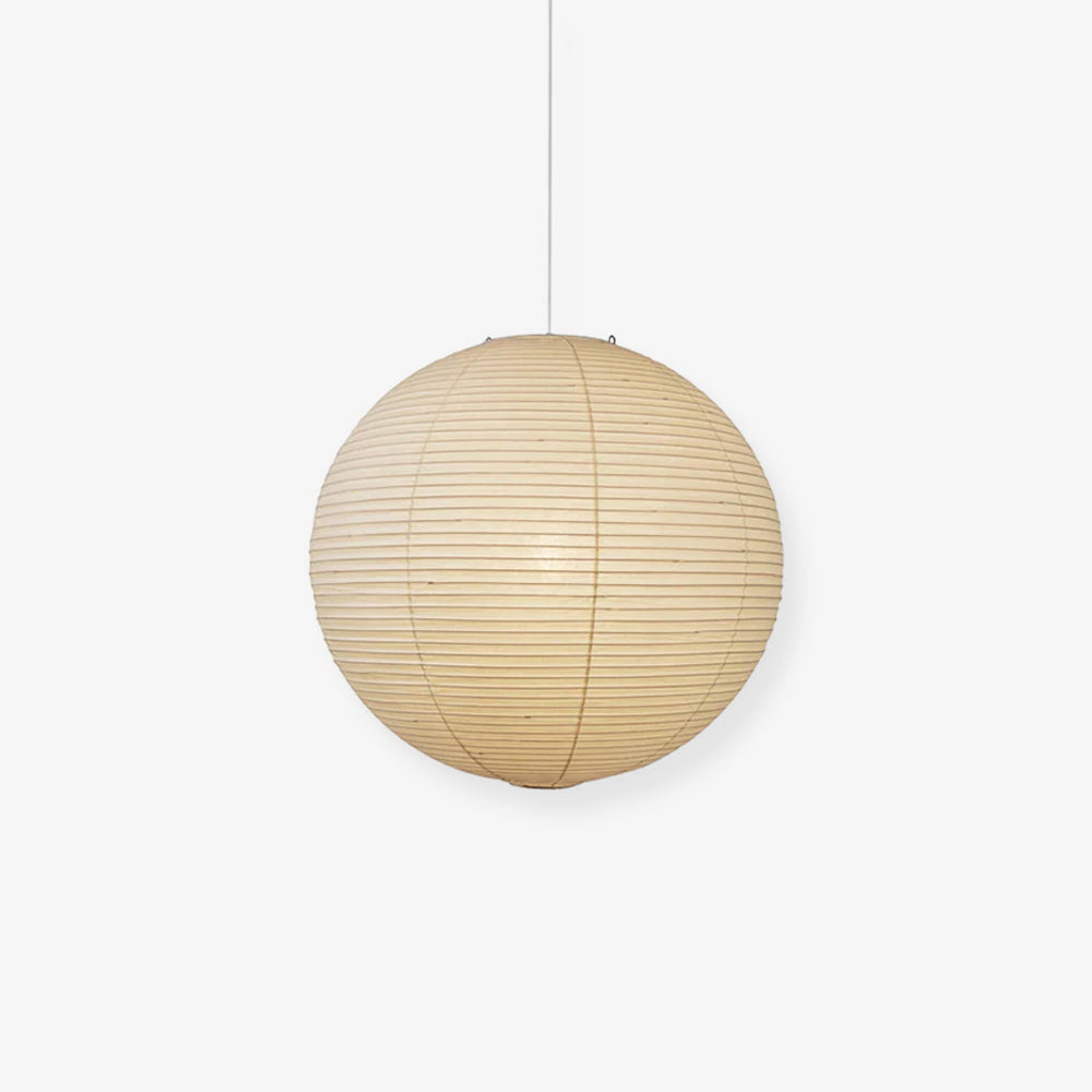 Handmade Mulberry Paper Pendant Light – Mid-Century Modern Washi Shade
