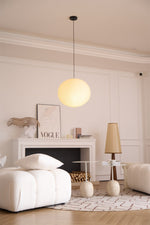 Handmade Mulberry Paper Pendant Light – Mid-Century Modern Washi Shade