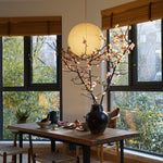 Handmade Mulberry Paper Pendant Light – Mid-Century Modern Washi Shade