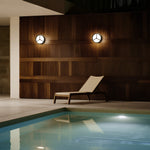Minimalist Round Outdoor Wall Sconce with Trisection Design, IP65 Waterproof Aluminum LED Light