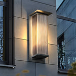 Rectangular Waterproof Modern Outdoor Solar Wall Sconce