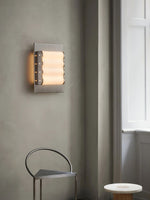 Wavelet Wall Sconce – Sculptural Fabric LED Wall Light in Stainless Steel