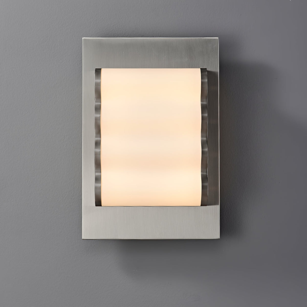 Wavelet Wall Sconce – Sculptural Fabric LED Wall Light in Stainless Steel