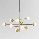 Waverly Modern Glass Chandelier in Gold for Dining Room and Living Room