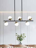 Waverly Six-Light Modern Glass Chandelier for Dining Room and Restaurant