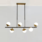 Waverly Six-Light Modern Glass Chandelier for Dining Room and Restaurant