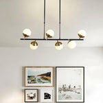 Waverly Six-Light Modern Glass Chandelier for Dining Room and Restaurant