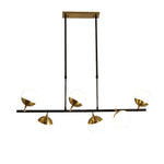 Waverly Six-Light Modern Glass Chandelier for Dining Room and Restaurant