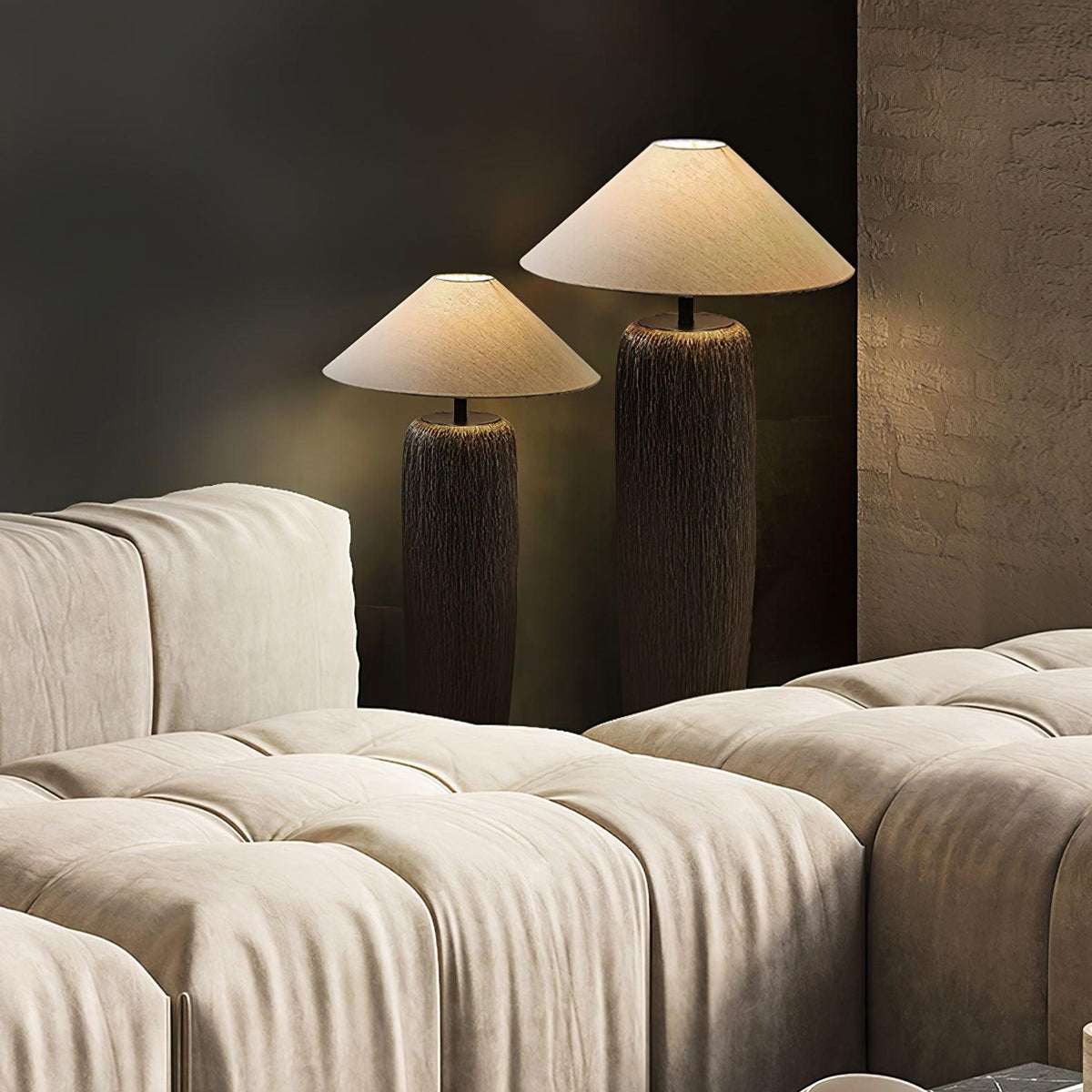 Weathered Wood Floor Lamp