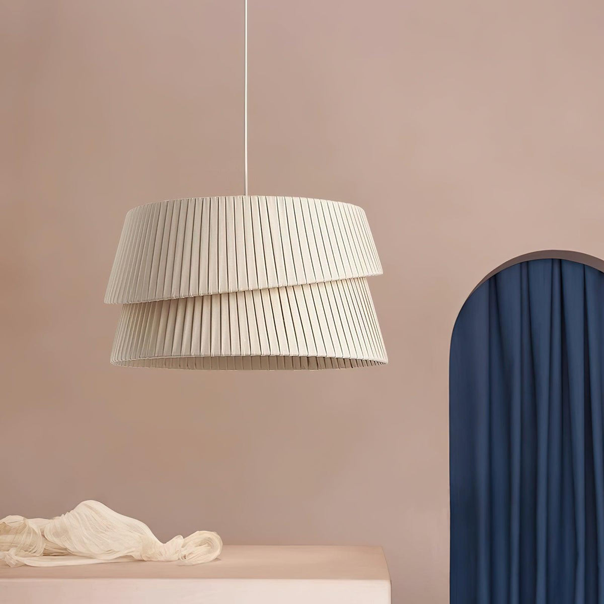 Nyla Fabric Pendant Light – Modern Minimalist Ceiling Lamp for Dining & Living Spaces