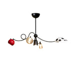 WhimsiLoop Sculptural Chandelier with Mixed Glass Shades