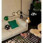 WhimsiLoop Sculptural Chandelier with Mixed Glass Shades