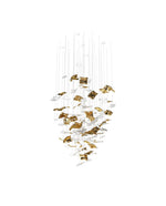 Whispering Kerchiefs Modern Glass Chandelier for Living and Dining Rooms