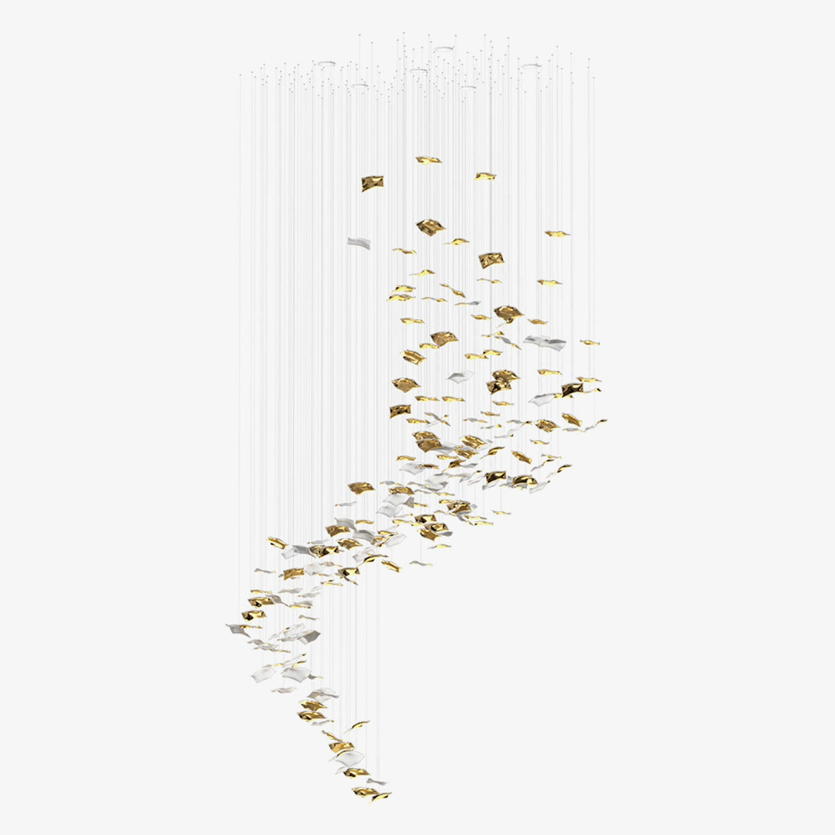 Whispering Kerchiefs Modern Glass Chandelier for Living and Dining Rooms