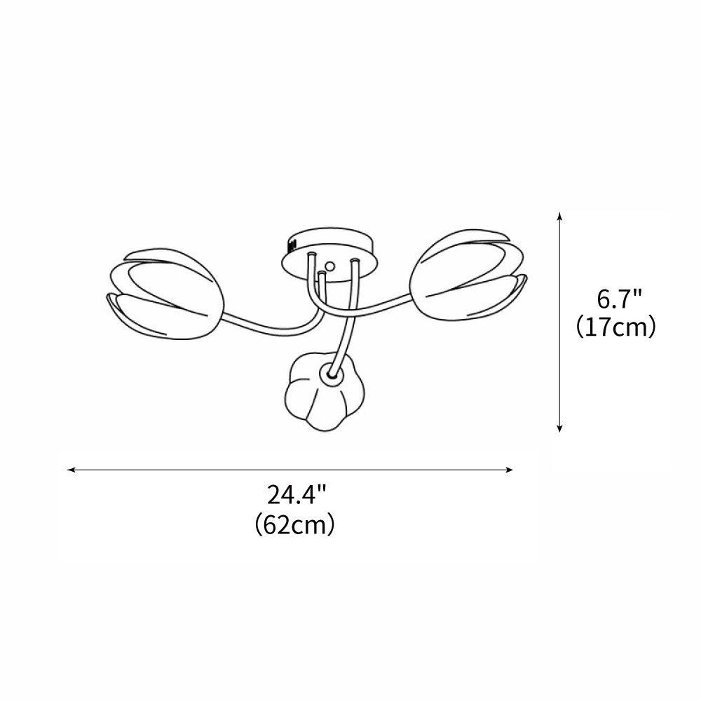 white-tulip-ceiling-light
