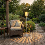 White Column Outdoor Floor Lamp – Modern Aluminum Garden Light