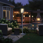 White Column Outdoor Floor Lamp – Modern Aluminum Garden Light
