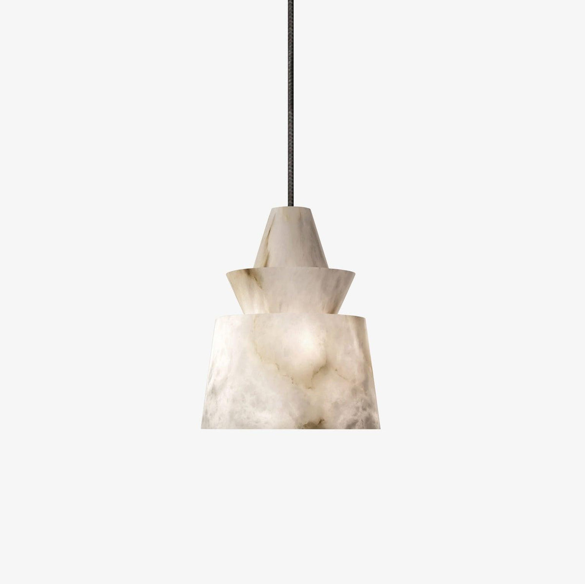 Strata Alabaster Pendant Light – Modern Sculptural Ceiling Lamp