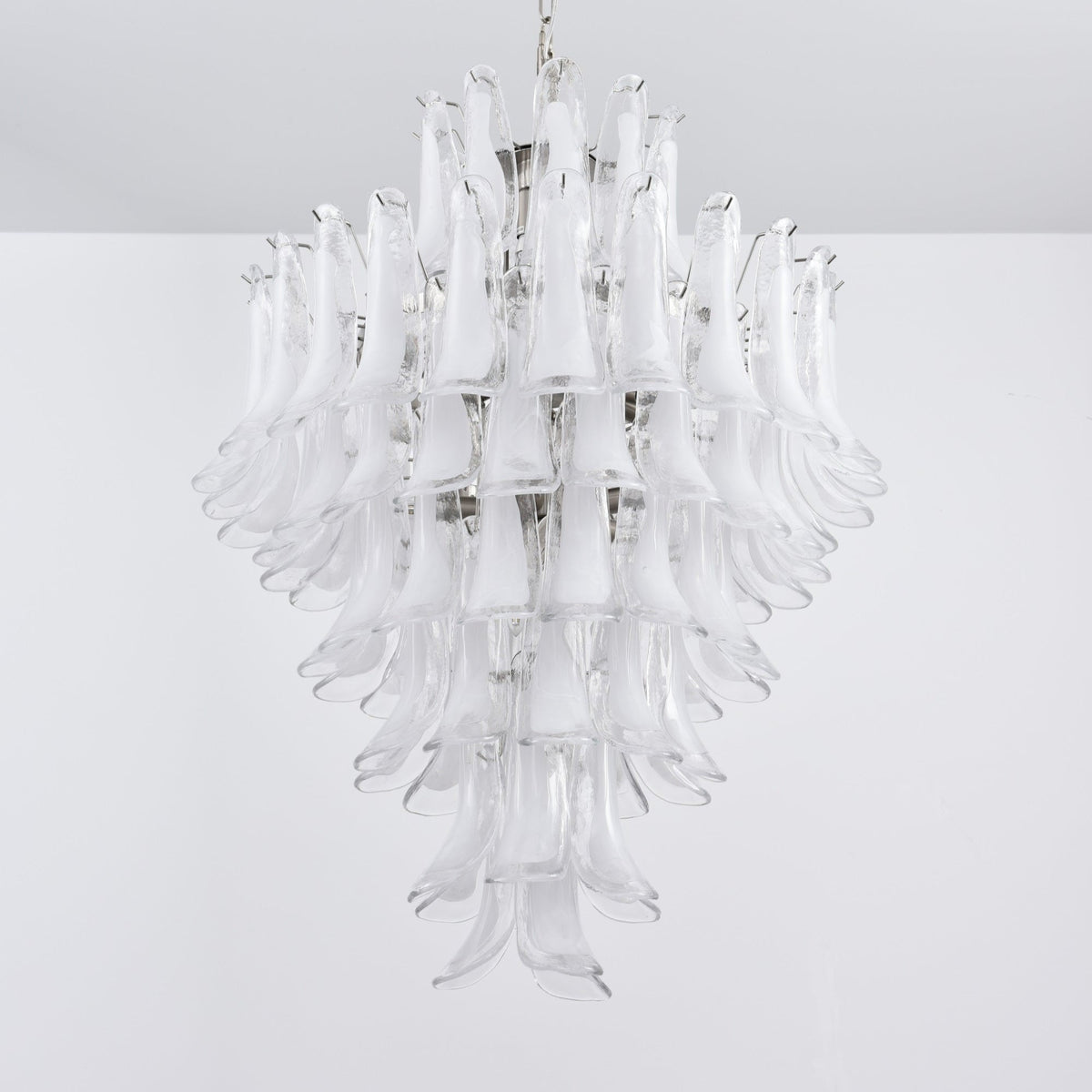 White Cloud Glass Petals Chandelier – Modern Venetian Style Lighting