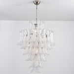 White Cloud Glass Petals Chandelier – Modern Venetian Style Lighting
