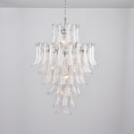 White Cloud Glass Petals Chandelier – Modern Venetian Style Lighting