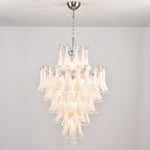 White Cloud Glass Petals Chandelier – Modern Venetian Style Lighting