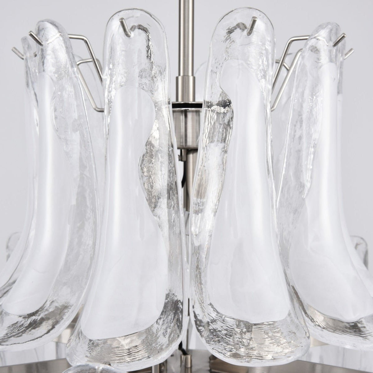White Cloud Glass Petals Chandelier – Modern Venetian Style Lighting