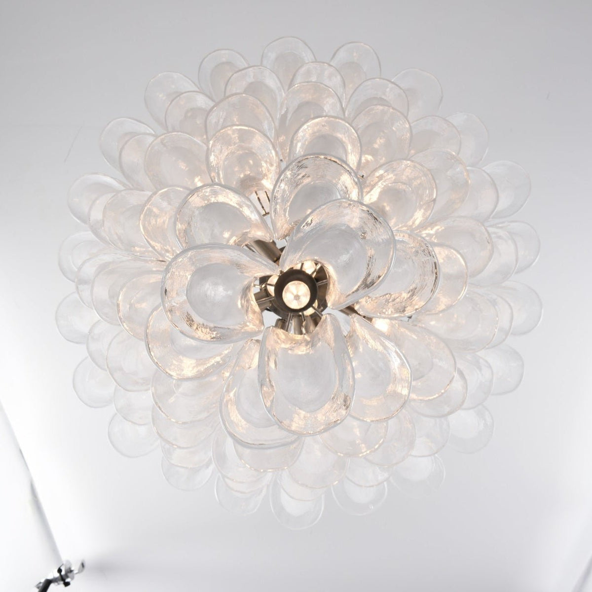 White Cloud Glass Petals Chandelier – Modern Venetian Style Lighting