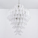 White Cloud Glass Petals Chandelier – Modern Venetian Style Lighting
