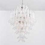 White Cloud Glass Petals Chandelier – Modern Venetian Style Lighting