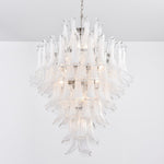 White Cloud Glass Petals Chandelier – Modern Venetian Style Lighting