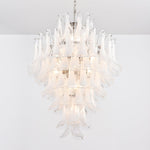 White Cloud Glass Petals Chandelier – Modern Venetian Style Lighting