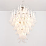 White Cloud Glass Petals Chandelier – Modern Venetian Style Lighting