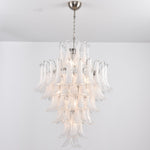 White Cloud Glass Petals Chandelier – Modern Venetian Style Lighting