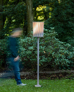 White Column Outdoor Floor Lamp – Modern Aluminum Garden Light