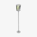 White Column Outdoor Floor Lamp – Modern Aluminum Garden Light