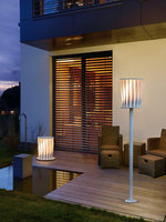White Column Outdoor Floor Lamp – Modern Aluminum Garden Light