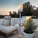 White Column Outdoor Floor Lamp – Modern Aluminum Garden Light
