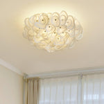 White Hydrangea Ceiling Lamp
