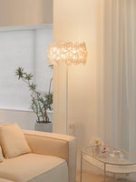 White Hydrangea Floor Lamp