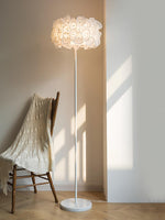 White Hydrangea Floor Lamp
