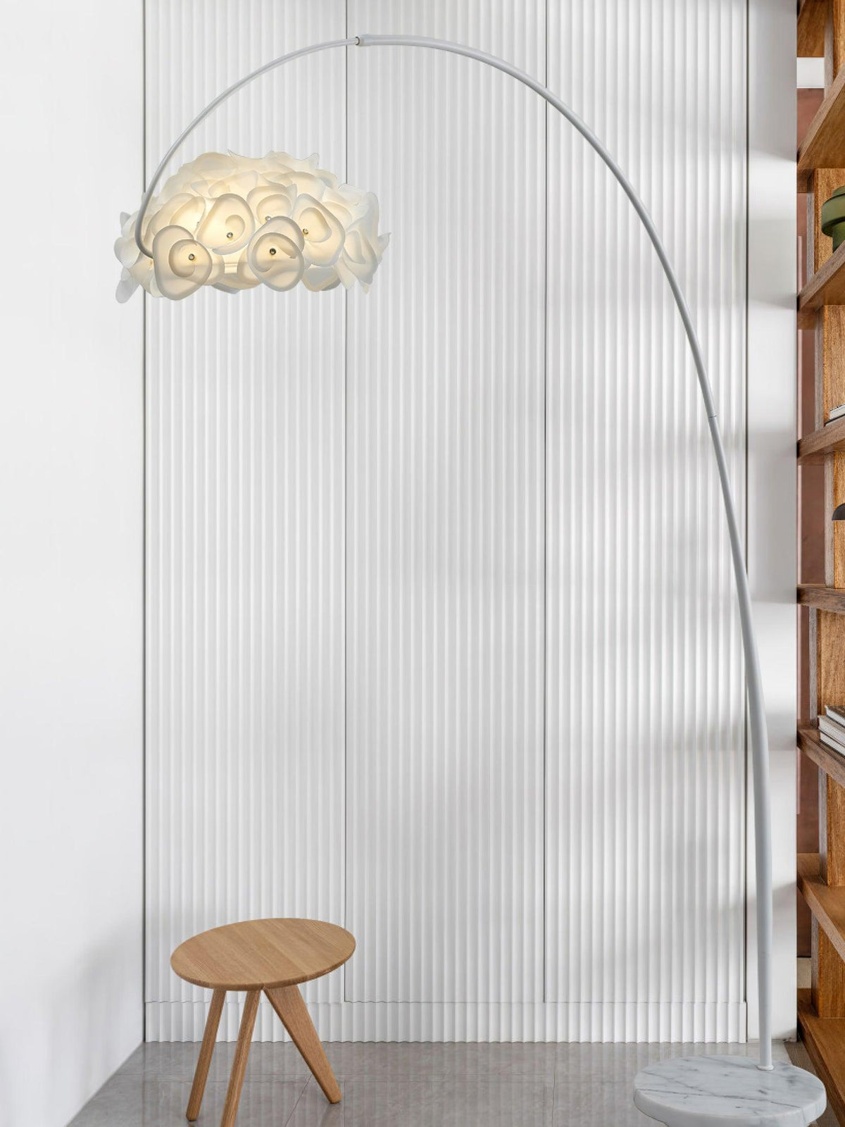 White Hydrangea Floor Lamp