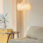 White Hydrangea Floor Lamp