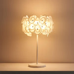 White Hydrangea Table Lamp