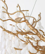 White Jade Branch Brass Chandelier