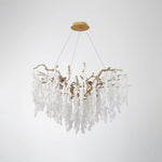 White Jade Branch Brass Chandelier