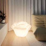 White Rose LED Table Lamp – Sculptural Petal Design for Modern Interiors