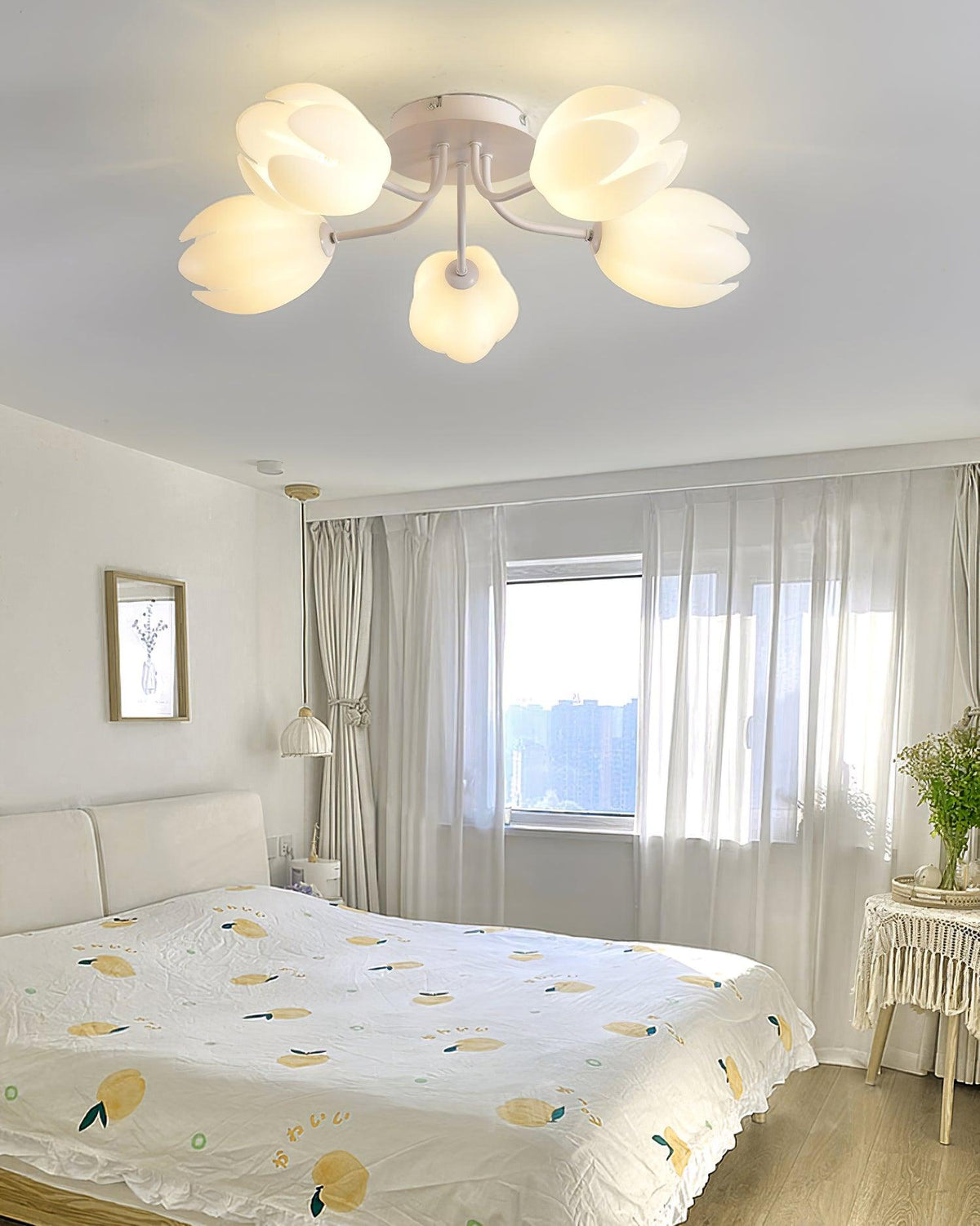 white-tulip-ceiling-light