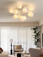 white-tulip-ceiling-light